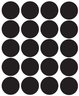 Stippen muurstickers in verschillende kleuren